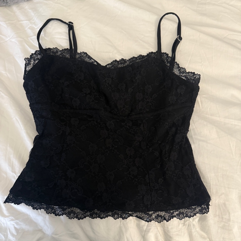 NWOT Princess Polly Black Lace Camisole